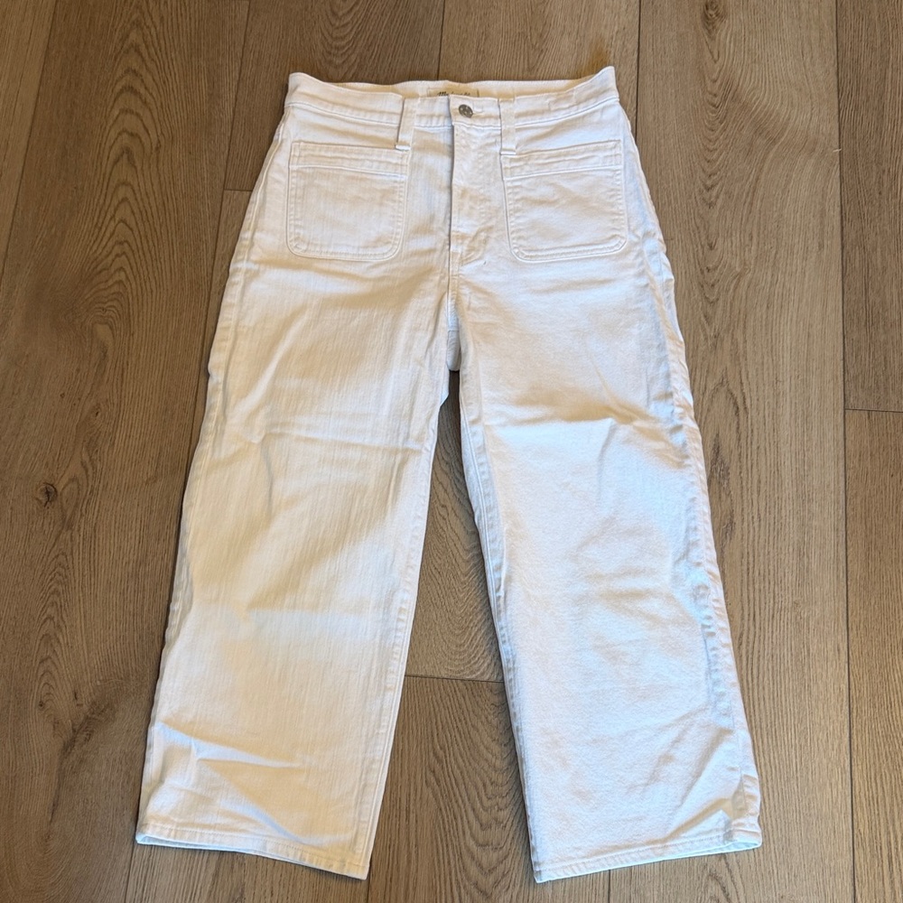 Madewell White Wide-Leg Jeans